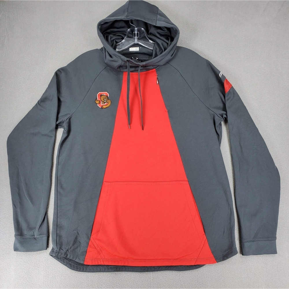 Nike Hoodie Womens Sz M Cornell Dry Academy Pullover Sweatshirt Gray Red Bear